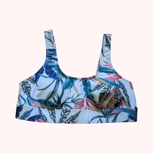 Quintsoul NWOT Bikini Top - Tropical Print Sporty Padded Size Small